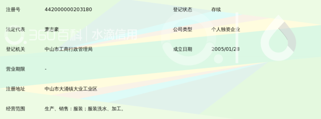 中山市大涌镇嘉兴制衣洗水厂锁定