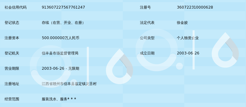 信丰县源丰制衣洗水厂
