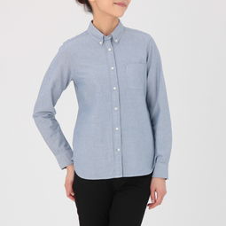 女装有机棉洗水牛津纺领扣裇衫